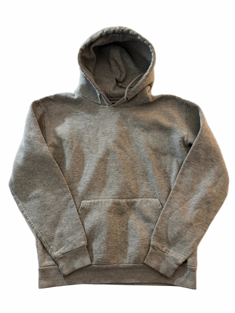 Zara Essentials Classic Grey Hooded Sweatshirt Comfortable Pullover Men Medium